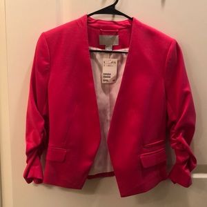 Fuschia Crop Blazer